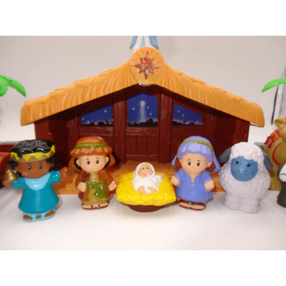 Fisher Price Nativity Set Little People Christmas Story Lights Sounds Works